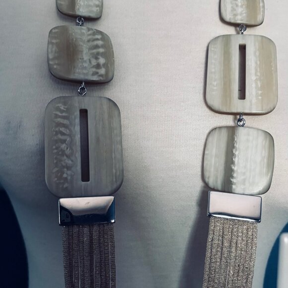 Lafayette 148 New York Multi Strand Marble Block Necklace - Picture 4 of 6